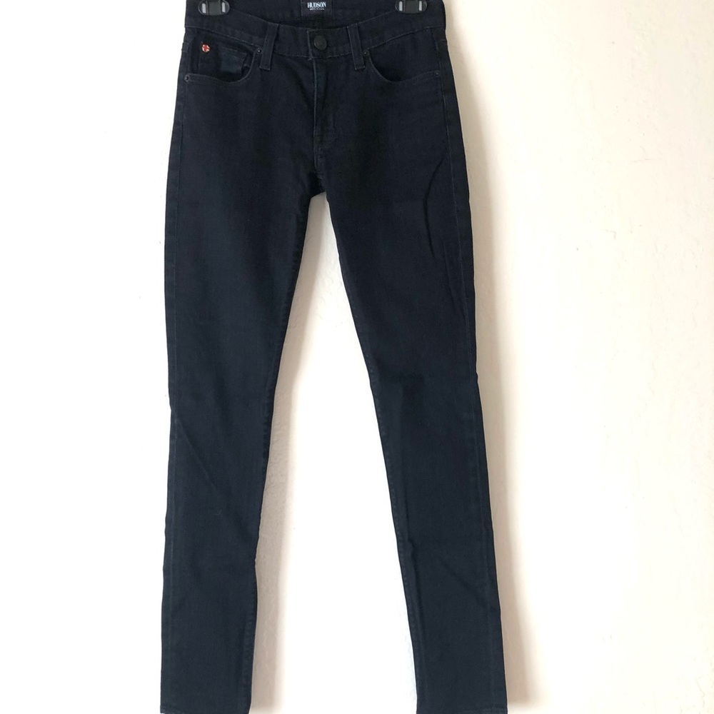 Hudson Colette Mid-rise Skinny Jeans in Black size 24